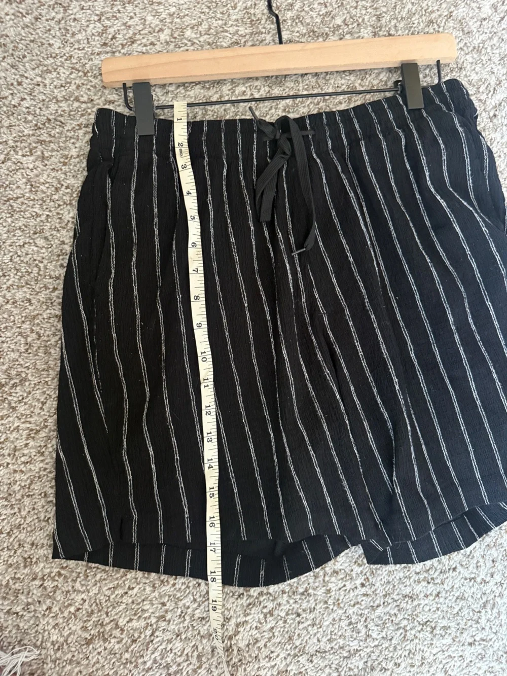 Pacsun Black Stripe Linen Shorts  Men's Black Pinstripe Casual Shorts M